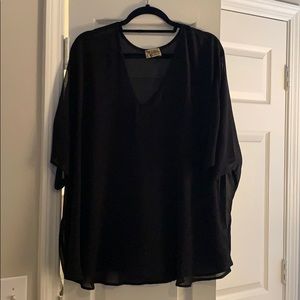 Show Me Your Mumu Sheer Black Short Sleeve Top